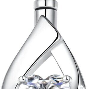 Heart Urn Necklace Sterling Silver Cremation Jewelry for Ashes